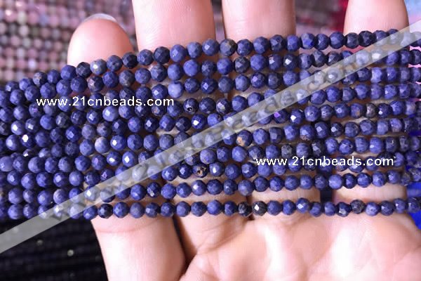 CTG788 15.5 inches 2mm faceted round tiny sapphire gemstone beads
