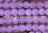CTG831 15.5 inches 3mm faceted round tiny white moonstone beads