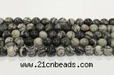 CTJ413 15.5 inches 10mm round black water jasper gemstone beads wholesale
