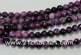 CTJ500 15.5 inches 4mm round dyed purple jasper beads wholesale