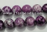 CTJ504 15.5 inches 12mm round dyed purple jasper beads wholesale