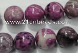 CTJ506 15.5 inches 14mm round dyed purple jasper beads wholesale