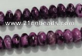 CTJ512 15.5 inches 6*10mm rondelle dyed purple jasper beads wholesale