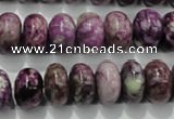 CTJ514 15.5 inches 10*14mm rondelle dyed purple jasper beads wholesale