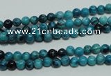 CTJ630 15.5 inches 4mm round dyed blue jasper beads wholesale