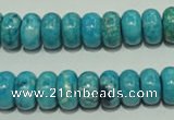 CTJ642 15.5 inches 6*12mm rondelle dyed blue jasper beads wholesale