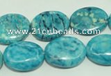 CTJ665 15.5 inches 15*20mm oval dyed blue jasper beads wholesale