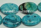 CTJ666 15.5 inches 18*25mm oval dyed blue jasper beads wholesale