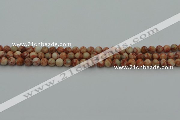 CTJ700 15.5 inches 4mm round red net jasper beads wholesale