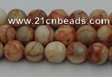 CTJ701 15.5 inches 6mm round red net jasper beads wholesale