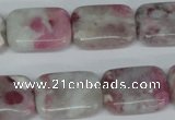 CTO212 15.5 inches 15*20mm rectangle pink tourmaline gemstone beads