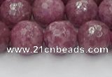 CTO661 15.5 inches 14mm faceted round Chinese tourmaline beads