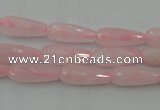 CTR01 15.5 inches 6*16mm faceted teardrop rose quartz beads