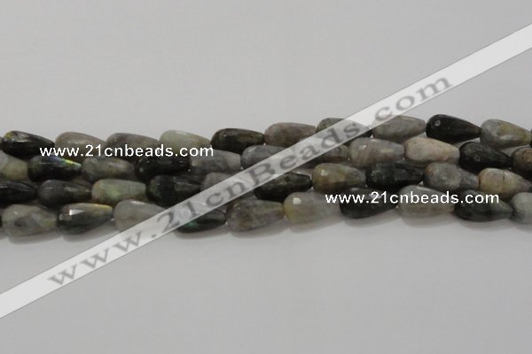 CTR120 15.5 inches 10*20mm faceted teardrop labradorite beads