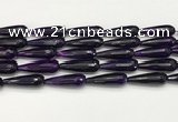 CTR454 15.5 inches 10*30mm faceted teardrop agate beads wholesale