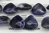 CTR613 Top drilled 10*10mm faceted briolette sodalite beads