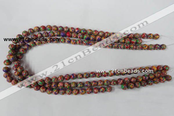 CTU1052 15.5 inches 8mm round synthetic turquoise beads wholesale