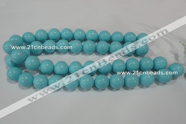 CTU1217 15.5 inches 18mm round synthetic turquoise beads