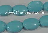 CTU1270 15.5 inches 13*18mm oval synthetic turquoise beads