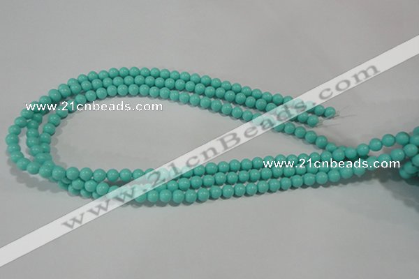 CTU1382 15.5 inches 6mm round synthetic turquoise beads