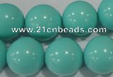 CTU1389 15.5 inches 20mm round synthetic turquoise beads