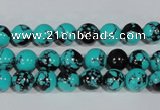 CTU1803 15.5 inches 8mm round synthetic turquoise beads