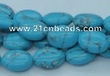 CTU201 16 inches 10*14mm oval imitation turquoise beads wholesale