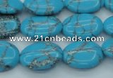CTU202 16 inches 15*20mm oval imitation turquoise beads wholesale