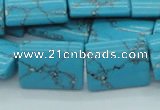 CTU204 16 inches 15*20mm rectangle imitation turquoise beads