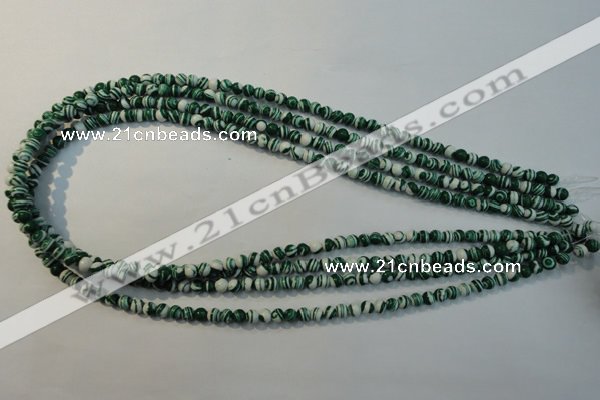 CTU2040 15.5 inches 4mm round synthetic turquoise beads