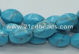 CTU205 16 inches 10*14mm faceted rice imitation turquoise beads