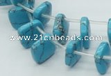 CTU209 16 inches 12*12mm square imitation turquoise beads wholesale