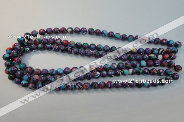 CTU2112 15.5 inches 8mm round synthetic turquoise beads