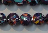 CTU2115 15.5 inches 14mm round synthetic turquoise beads