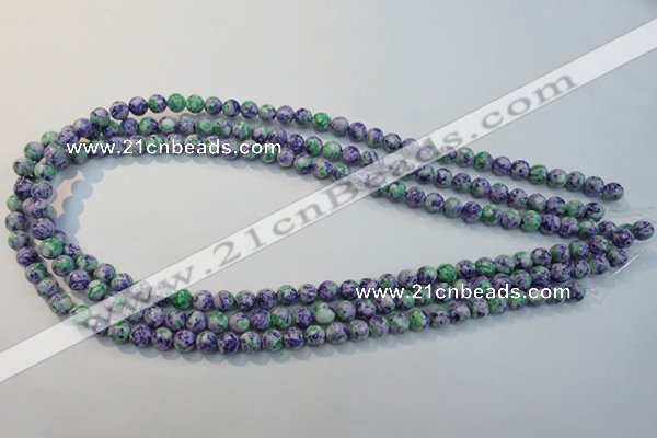 CTU2151 15.5 inches 6mm round synthetic turquoise beads