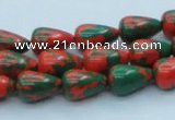CTU218 16 inches 9*12mm teardrop imitation turquoise beads wholesale