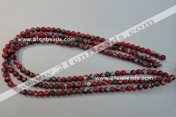 CTU2181 15.5 inches 6mm round synthetic turquoise beads