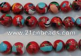 CTU2182 15.5 inches 8mm round synthetic turquoise beads