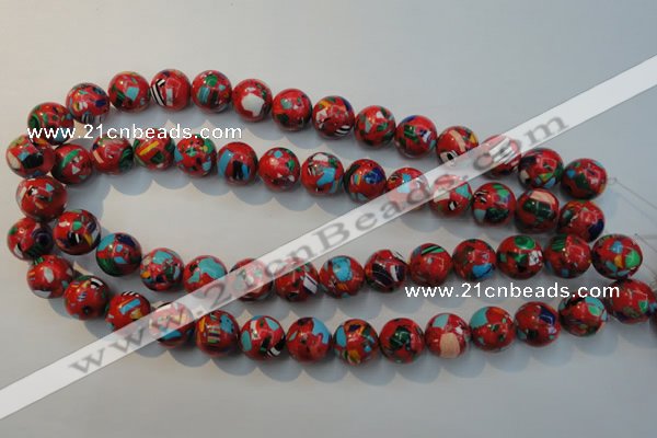 CTU2185 15.5 inches 14mm round synthetic turquoise beads