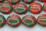 CTU220 16 inches 16mm flat roumd imitation turquoise beads wholesale