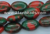CTU221 16 inches 12*16mm oval imitation turquoise beads wholesale
