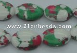 CTU229 16 inches 13*18mm oval imitation turquoise beads wholesale