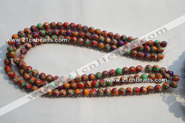 CTU2342 15.5 inches 8mm round synthetic turquoise beads