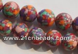 CTU2344 15.5 inches 12mm round synthetic turquoise beads