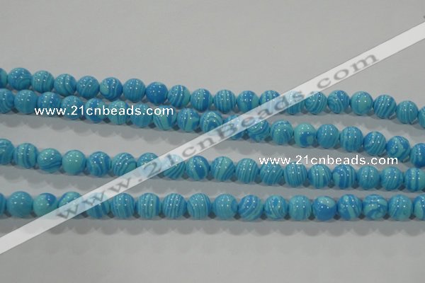 CTU2582 15.5 inches 8mm round synthetic turquoise beads