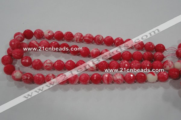 CTU2624 15.5 inches 12mm faceted round synthetic turquoise beads