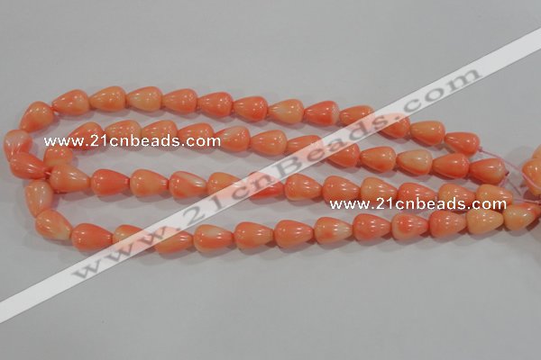 CTU2653 15.5 inches 10*14mm teardrop synthetic turquoise beads