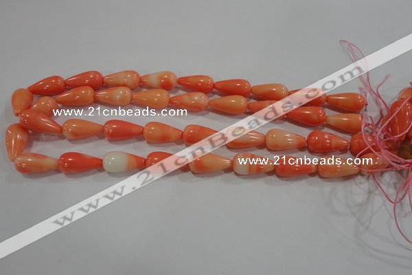 CTU2654 15.5 inches 10*20mm teardrop synthetic turquoise beads