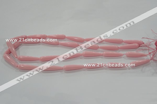 CTU2690 15.5 inches 7*30mm teardrop synthetic turquoise beads