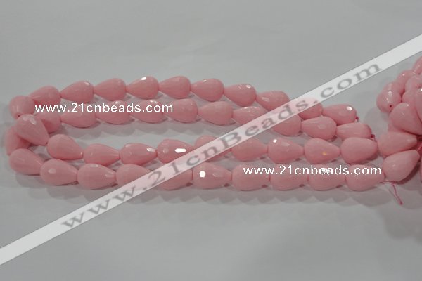 CTU2705 15.5 inches 13*18mm faceted teardrop synthetic turquoise beads